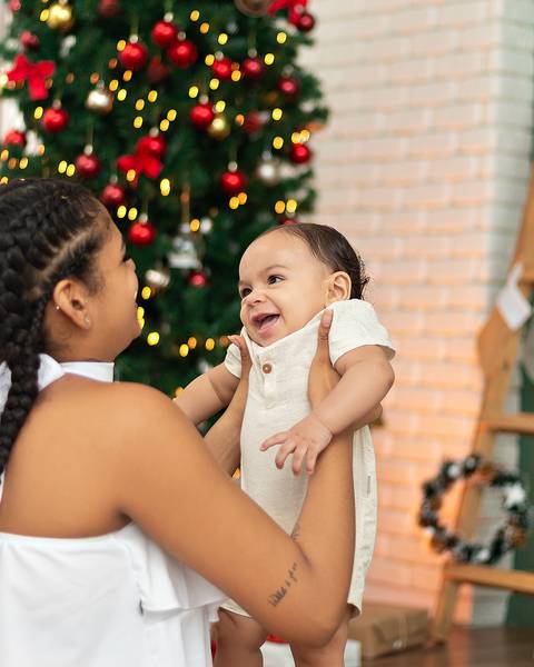 Ensaio de Natal em Família em estúdio'