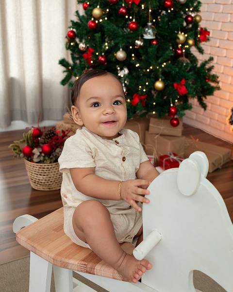 Ensaio de Natal em Família em estúdio'