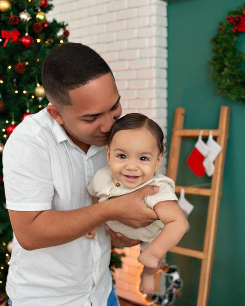 Ensaio de Natal em Família em estúdio'