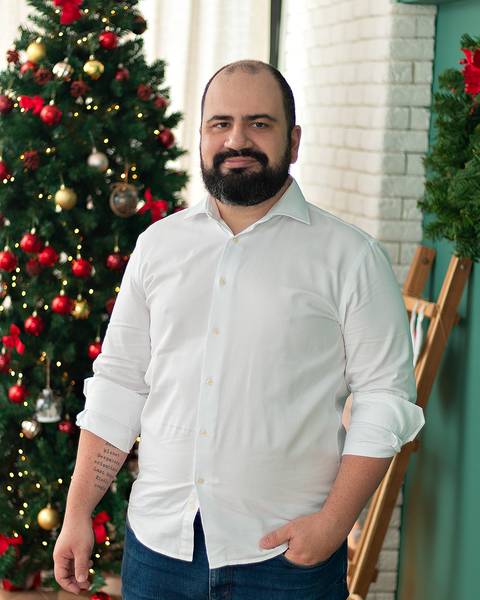 Ensaio de Natal anunciando gravidez.'