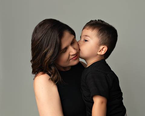 Ensaio de família em estúdio'