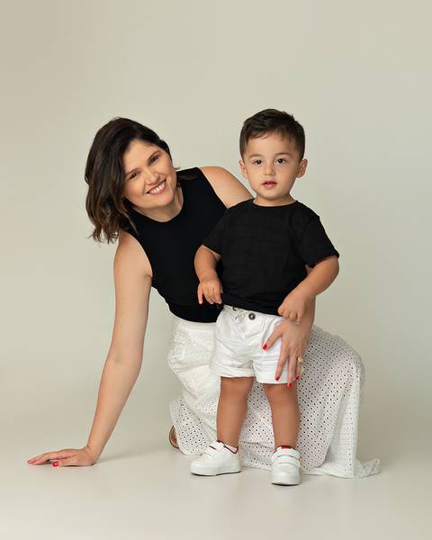 Ensaio de família em estúdio'