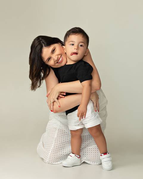 Ensaio de família em estúdio'