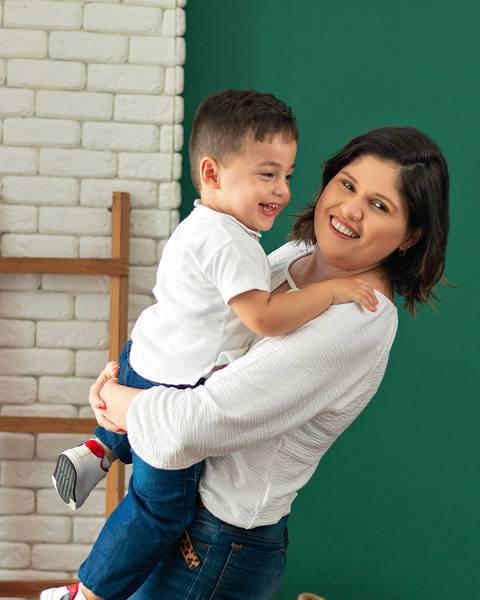 Ensaio de família em estúdio'