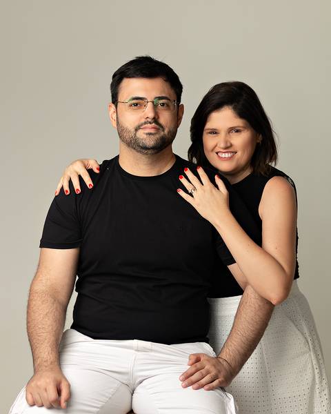 Ensaio de família em estúdio'