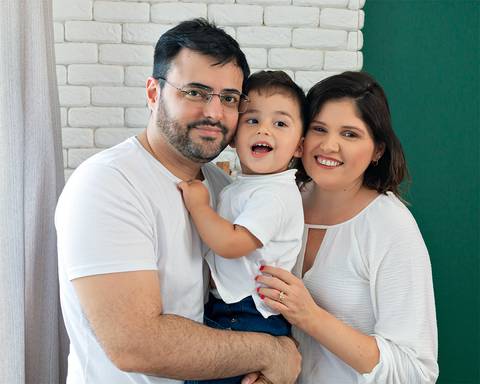 Ensaio de família em estúdio'