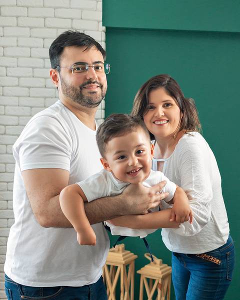 Ensaio de família em estúdio'