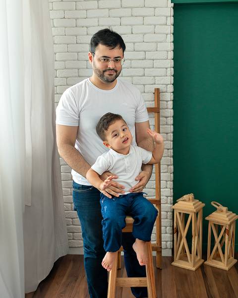Ensaio de família em estúdio'