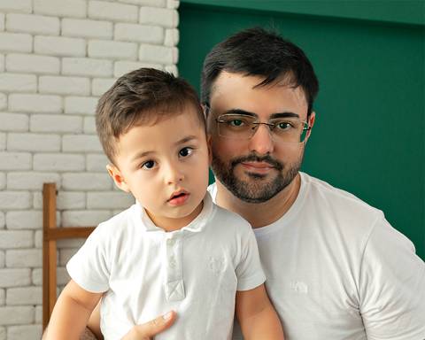 Ensaio de família em estúdio'