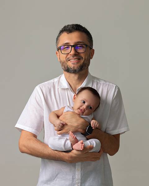 Ensaio Família de Ravi aos 3 meses'