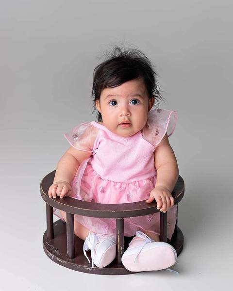 Ensaio de Acompanhamento de bebê. 5 meses de Alejandra.'