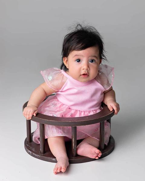 Ensaio de Acompanhamento de bebê. 5 meses de Alejandra.'