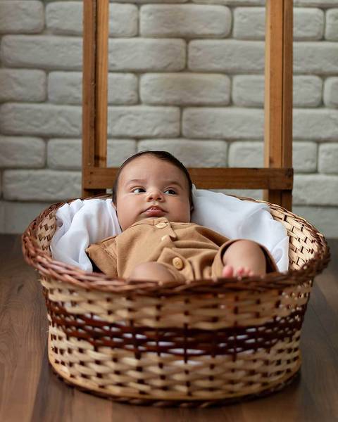 Ensaio de Acompanhamento de bebê. 3 meses de Ravi.'