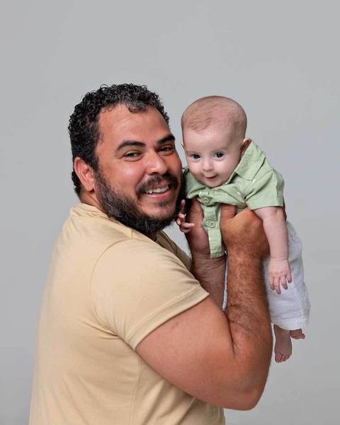 Ensaio de acompanhamento do bebê.'