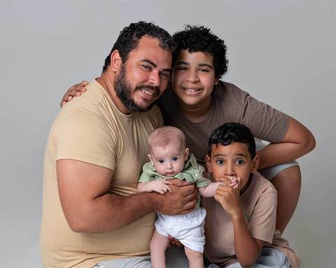 Ensaio de acompanhamento do bebê.'