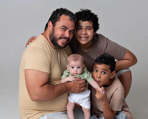 Ensaio de acompanhamento do bebê.'