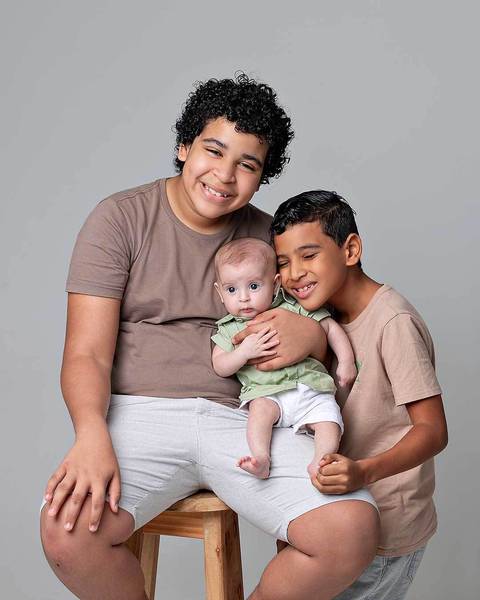 Ensaio de acompanhamento do bebê.'