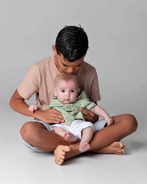 Ensaio de acompanhamento do bebê.'