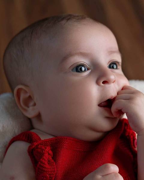 Ensaio de acompanhamento do bebê.'