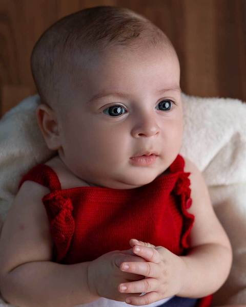 Ensaio de acompanhamento do bebê.'