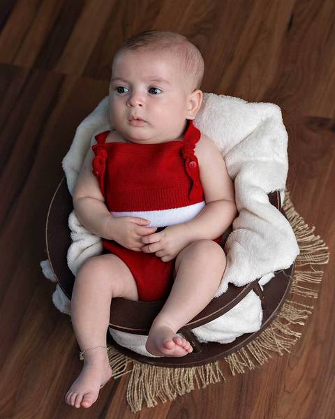 Ensaio de acompanhamento do bebê.'