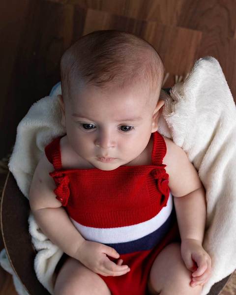 Ensaio de acompanhamento do bebê.'