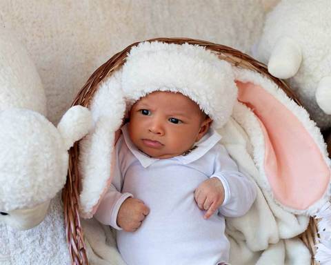 Ensaio de acompanhamento. Bebê de 1 mês'