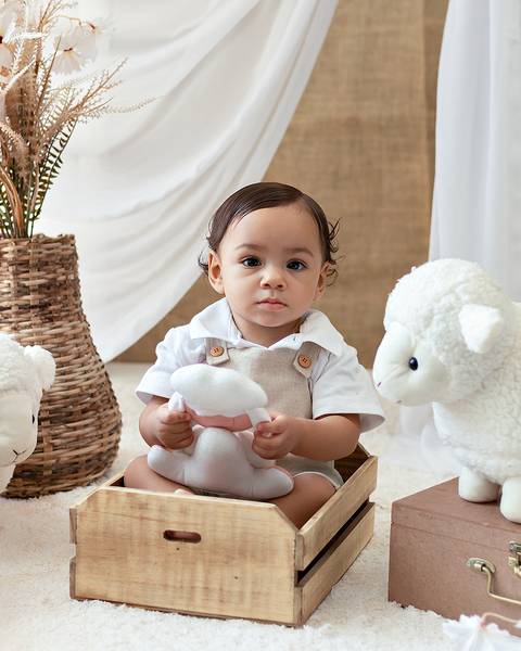 Ensaio de Páscoa de bebê'