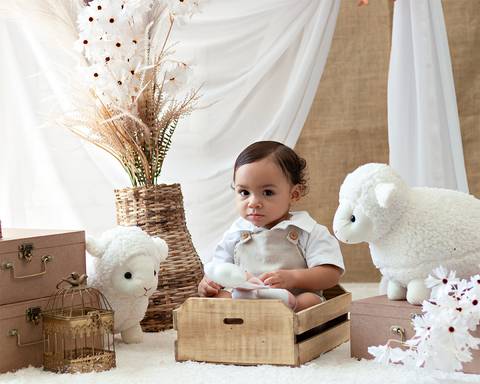 Ensaio de Páscoa de bebê'