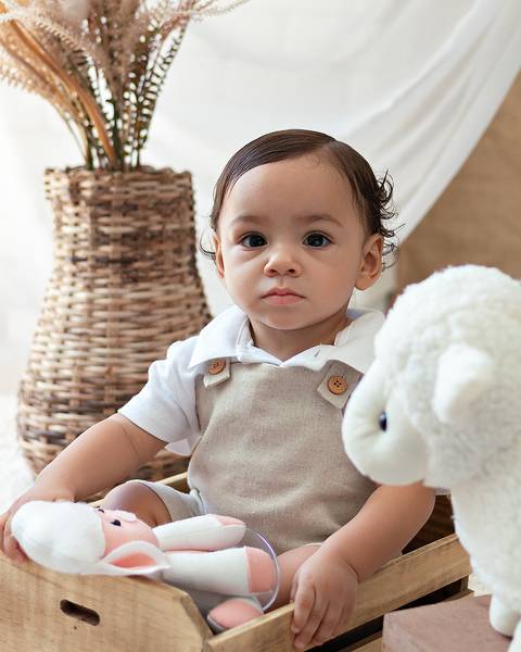 Ensaio de Páscoa de bebê'