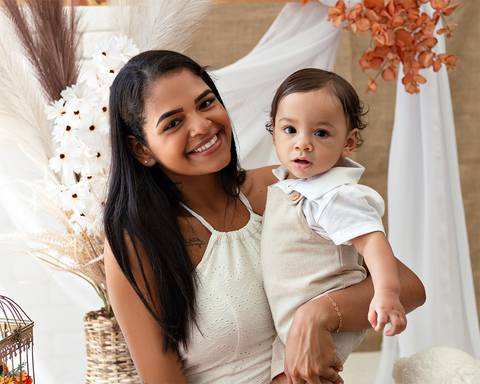 Ensaio de Páscoa de bebê'