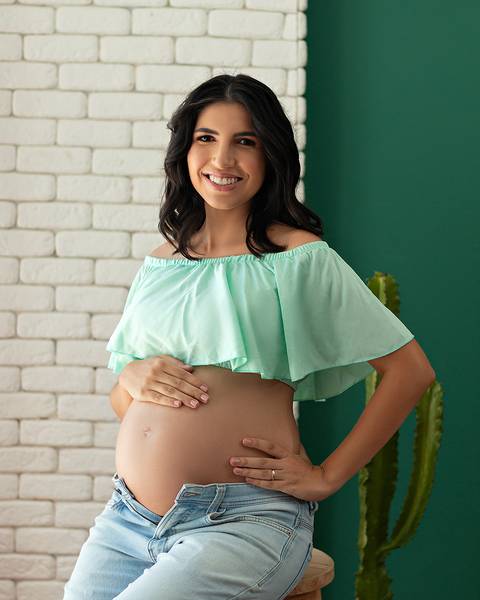 Ensaio de Gestante em estúdio'
