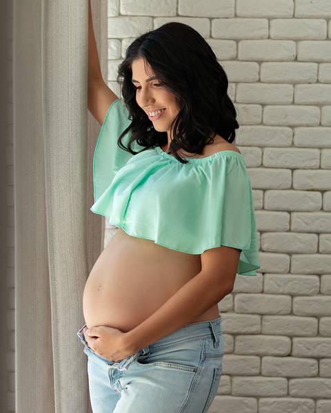 Ensaio de Gestante em estúdio'