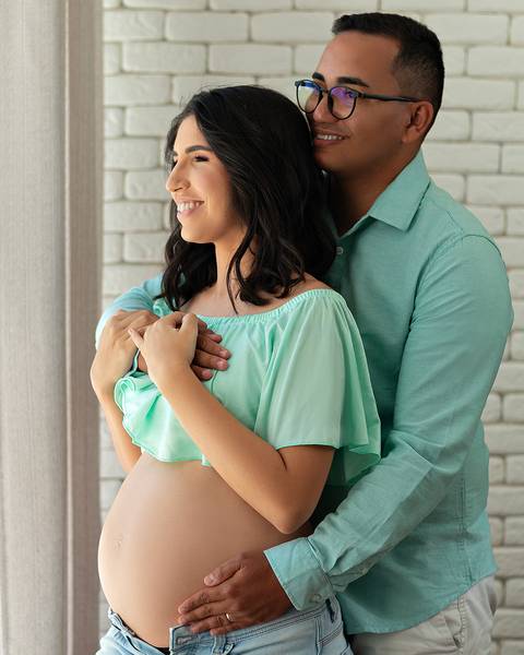 Ensaio de Gestante em estúdio'