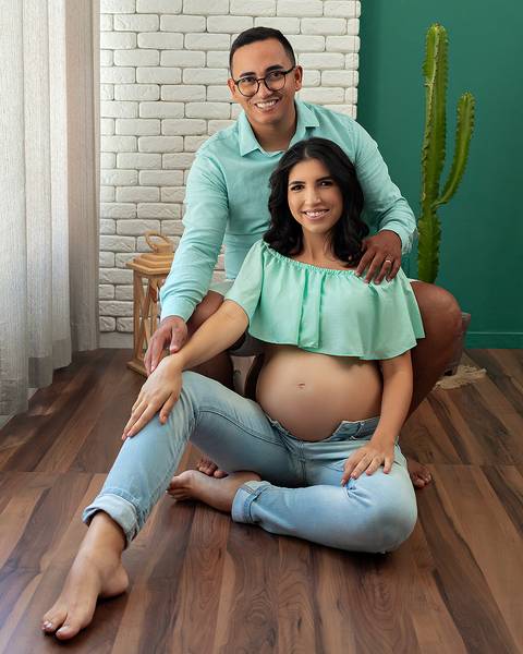 Ensaio de Gestante em estúdio'