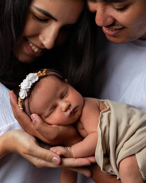Rostinho de bebê dormindo em ensaio Newborn em Natal/RN'