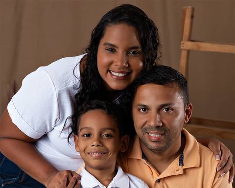 Ensaio de Dia das Mães em estúdio'