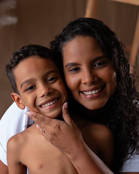 Ensaio de Dia das Mães em estúdio'