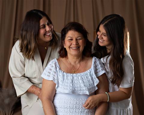 Ensaio de Dia das Mães em estúdio'