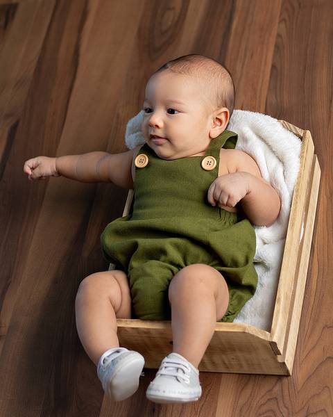 Ensaio de acompanhamento do bebê. 2 meses'