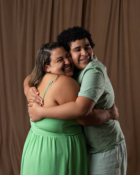 Ensaio de Dia das Mães de mãe e bebê'