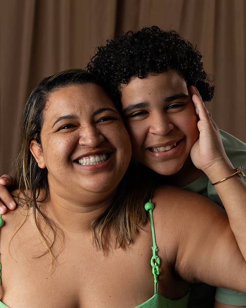 Ensaio de Dia das Mães de mãe e bebê'