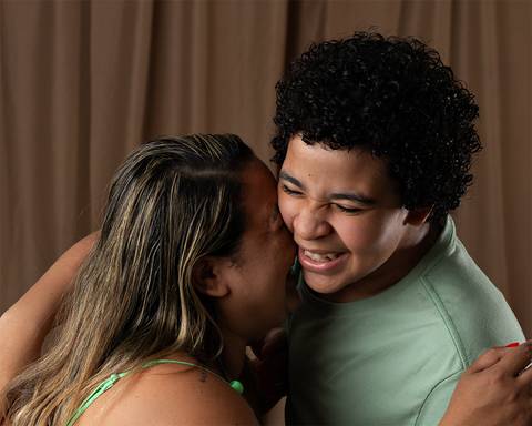 Ensaio de Dia das Mães de mãe e bebê'