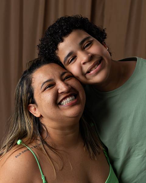 Ensaio de Dia das Mães de mãe e bebê'