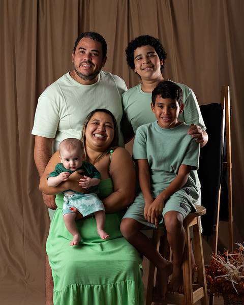 Ensaio de Dia das Mães de mãe e bebê'