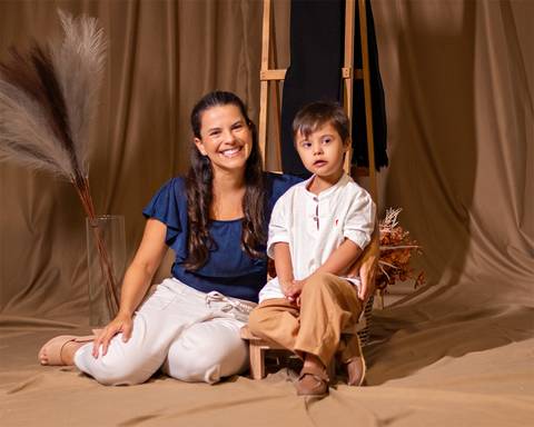 Ensaio de Dia das Mães em estúdio'