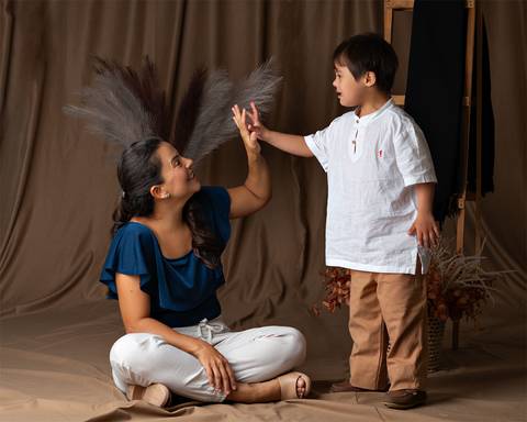 Ensaio de Dia das Mães em estúdio'