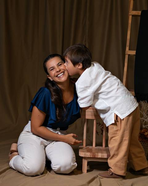 Ensaio de Dia das Mães em estúdio'