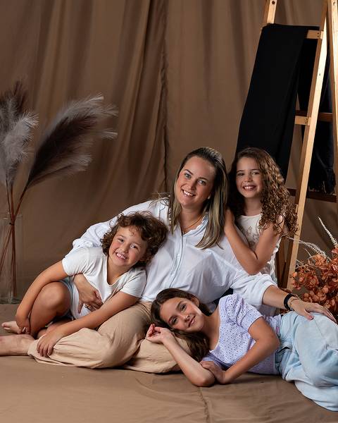 Ensaio de Dia das Mães em estúdio'