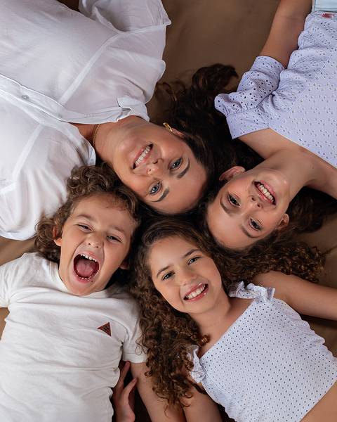 Ensaio de Dia das Mães em estúdio'